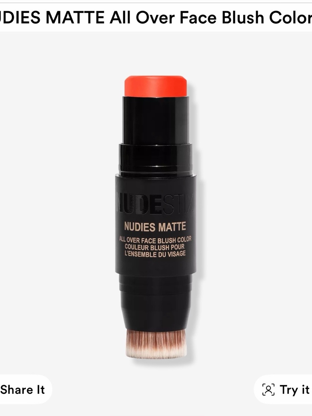 NUDESTIX Nudies Matte All Over Face Blush — Bright Coral